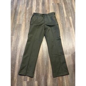 Flying Cross‎ Men's 40X34 Poly Wool Pants Forest Green/Black Stripe 32218  NWT